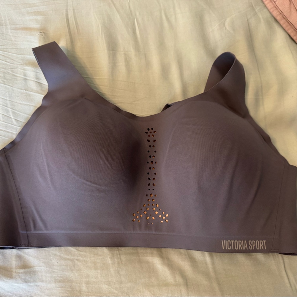 NWOT Victoria's Secret Angel Max Sports Bra 38D Grey-Purple